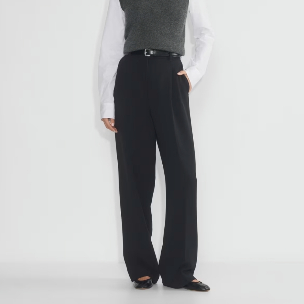 Aritzia Wilfred Black Wide-Leg Trousers